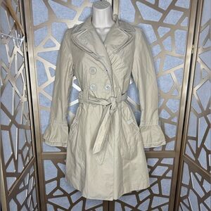 Laundry by Design Tan Trench Coat with Belted Waist